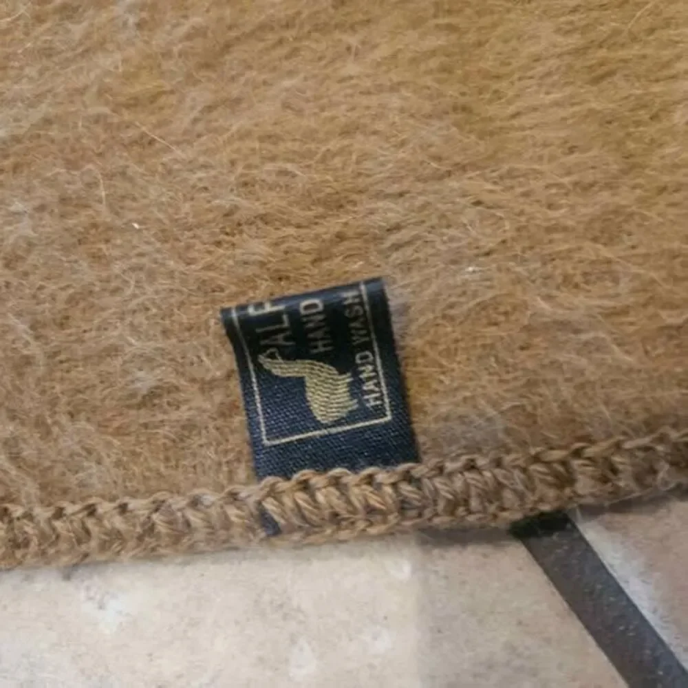 ALF Brown Alpaca Fringed Scarf 72 inches